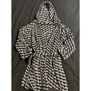 VERA BRADLEY Scottie Dog Fleece Hooded Robe Kimono Size S/M Cozy Loungewear